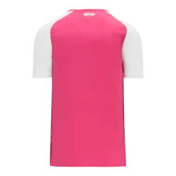 Athletic (AK) Knit Athletic Knit (AK) BA1375L-275 Ladies Pink/White Pullover Baseball Jersey