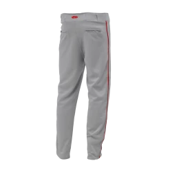Athletic (AK) Knit Athletic Knit (AK) BA1391A-829 Adult Grey/Red Pro Baseball Pants