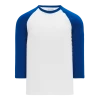 Athletic (AK) Knit Hockey Athletic Knit (AK) BA1846A-207 Adult White/Royal Blue Pullover Baseball Jersey