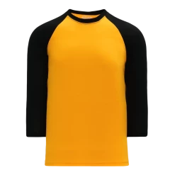 Athletic (AK) Knit Hockey Athletic Knit (AK) BA1846Y-213 Youth Gold/Black Pullover Baseball Jersey