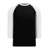 Athletic (AK) Knit Athletic Knit (AK) BA1846Y-221 Youth Black/White Pullover Baseball Jersey Hockey