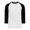 Athletic (AK) Knit Athletic Knit (AK) BA1846Y-222 Youth White/Black Pullover Baseball Jersey Hockey