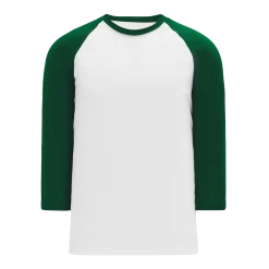 Athletic (AK) Knit Athletic Knit (AK) BA1846Y-279 Youth White/Dark Green Pullover Baseball Jersey Hockey