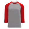 Athletic (AK) Knit Hockey Athletic Knit (AK) S1846A-923 Adult Heather Grey/Red Soccer Jersey