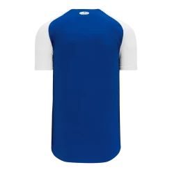 Athletic (AK) Knit Hockey Athletic Knit (AK) BA1875A-206 Adult Royal Blue/White Full Button Baseball Jersey