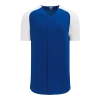 Athletic (AK) Knit Hockey Athletic Knit (AK) BA1875A-206 Adult Royal Blue/White Full Button Baseball Jersey