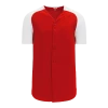 Athletic (AK) Knit Athletic Knit (AK) BA1875A-208 Adult Red/White Full Button Baseball Jersey