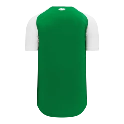 Athletic (AK) Knit Athletic Knit (AK) BA1875A-210 Adult Kelly Green/White Full Button Baseball Jersey Hockey