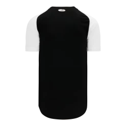 Athletic (AK) Knit Hockey Athletic Knit (AK) BA1875Y-221 Youth Black/White Full Button Baseball Jersey