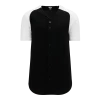 Athletic (AK) Knit Hockey Athletic Knit (AK) BA1875Y-221 Youth Black/White Full Button Baseball Jersey
