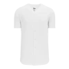 Athletic (AK) Knit Athletic Knit (AK) BA5200M-000 Mens White Full Button Baseball Jersey Hockey