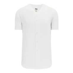 Athletic (AK) Knit Hockey Athletic Knit (AK) BA5200L-000 Ladies White Full Button Baseball Jersey