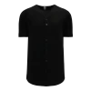 Athletic (AK) Knit Athletic Knit (AK) BA5200Y-001 Youth Black Full Button Baseball Jersey Hockey