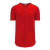 Athletic (AK) Knit Hockey Athletic Knit (AK) BA5200M-005 Mens Red Full Button Baseball Jersey