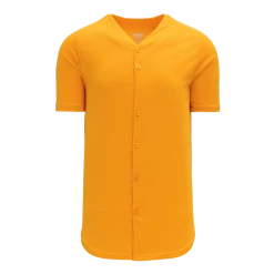 Athletic (AK) Knit Hockey Athletic Knit (AK) BA5200L-006 Ladies Gold Full Button Baseball Jersey