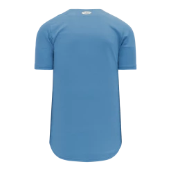 Athletic (AK) Knit Athletic Knit (AK) BA5200M-018 Mens Sky Blue Full Button Baseball Jersey