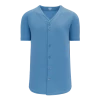 Athletic (AK) Knit Athletic Knit (AK) BA5200Y-018 Youth Sky Blue Full Button Baseball Jersey Hockey