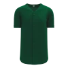 Athletic (AK) Knit Athletic Knit (AK) BA5200M-029 Mens Dark Green Full Button Baseball Jersey