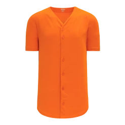 Athletic (AK) Knit Hockey Athletic Knit (AK) BA5200Y-064 Youth Orange Full Button Baseball Jersey
