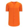 Athletic (AK) Knit Hockey Athletic Knit (AK) BA5200L-064 Ladies Orange Full Button Baseball Jersey