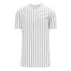 Athletic (AK) Knit Athletic Knit (AK) BA524A-222 Adult White/Black Pinstripe Full Button Baseball Jersey