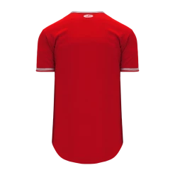 Athletic (AK) Knit Hockey Athletic Knit (AK) BA5500A-ANA587 Anaheim Red Adult Full Button Baseball Jersey