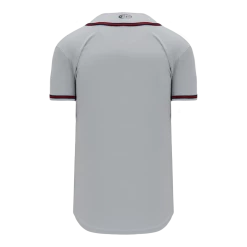 Athletic (AK) Knit Athletic Knit (AK) BA5500Y-ATL599 Atlanta Youth Grey Full Button Baseball Jersey