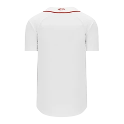 Athletic (AK) Knit Athletic Knit (AK) BA5500A-BOS584 Boston White Adult Full Button Baseball Jersey