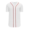 Athletic (AK) Knit Athletic Knit (AK) BA5500A-BOS584 Boston White Adult Full Button Baseball Jersey