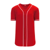 Athletic (AK) Knit Athletic Knit (AK) BA5500Y-CIN698 Cincinnati Red Youth Full Button Baseball Jersey Hockey