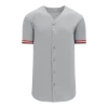 Athletic (AK) Knit Athletic Knit (AK) BA5500Y-CIN699 Cincinnati Grey Youth Full Button Baseball Jersey