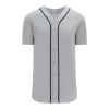 Athletic (AK) Knit Athletic Knit (AK) BA5500Y-DET575 Detroit Grey Youth Full Button Baseball Jersey