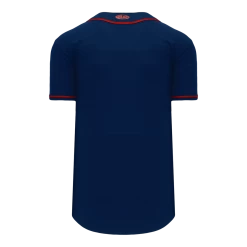 Athletic (AK) Knit Hockey Athletic Knit (AK) BA5500A-MIN697 Minnesota Navy Adult Full Button Baseball Jersey