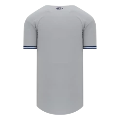 Athletic (AK) Knit Hockey Athletic Knit (AK) BA5500Y-NYY573 New York Grey Full Button Baseball Jersey