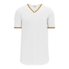 Athletic (AK) Knit Athletic Knit (AK) BA5500A-PIT579 Pittsburgh White Adult Full Button Baseball Jersey