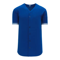 Athletic (AK) Knit Athletic Knit (AK) BA5500A-TOR568 Toronto Royal Blue Adult Full Button Baseball Jersey