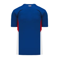 Athletic (AK) Knit Athletic Knit (AK) V563-333 Royal Blue/Red/White Pullover Baseball Jersey Hockey