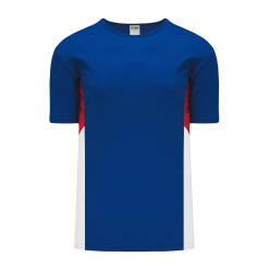 Athletic (AK) Knit Athletic Knit (AK) V563-333 Royal Blue/Red/White Pullover Baseball Jersey Hockey