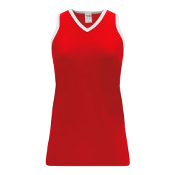 Athletic (AK) Knit Hockey Athletic Knit (AK) V583L-208 Red/White Ladies Volleyball Jersey