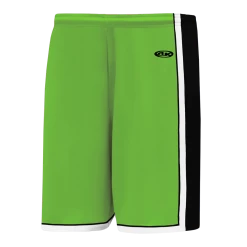 Athletic (AK) Knit Athletic Knit (AK) BS1735Y-107 Youth Lime Green/Black/White Pro Basketball Shorts