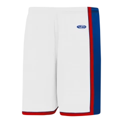 Athletic (AK) Knit Athletic Knit (AK) BS1735A-335 Adult White/Royal Blue/Red Pro Basketball Shorts