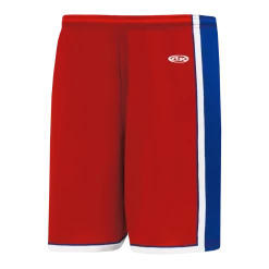 Athletic (AK) Knit Athletic Knit (AK) BS1735A-344 Adult Red/Royal Blue/White Pro Basketball Shorts