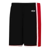 Athletic (AK) Knit Athletic Knit (AK) BS1735A-348 Adult Black/Red/White Pro Basketball Shorts