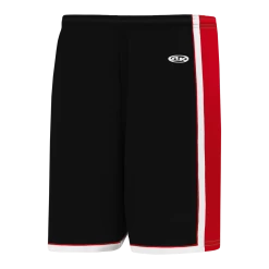 Athletic (AK) Knit Athletic Knit (AK) BS1735A-348 Adult Black/Red/White Pro Basketball Shorts