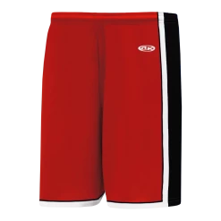 Athletic (AK) Knit Athletic Knit (AK) BS1735Y-414 Youth Red/Black/White Pro Basketball Shorts
