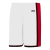 Athletic (AK) Knit Athletic Knit (AK) BS1735A-415 Adult White/Red/Black Pro Basketball Shorts