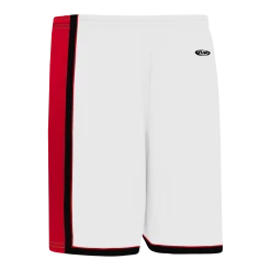 Athletic (AK) Knit Athletic Knit (AK) BS1735A-415 Adult White/Red/Black Pro Basketball Shorts