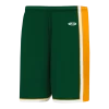 Athletic (AK) Knit Athletic Knit (AK) BS1735A-439 Adult Dark Green/Gold/White Pro Basketball Shorts