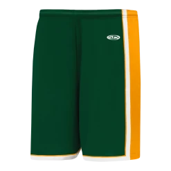 Athletic (AK) Knit Athletic Knit (AK) BS1735Y-439 Youth Dark Green/Gold/White Pro Basketball Shorts