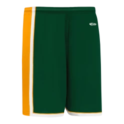 Athletic (AK) Knit Athletic Knit (AK) BS1735A-439 Adult Dark Green/Gold/White Pro Basketball Shorts